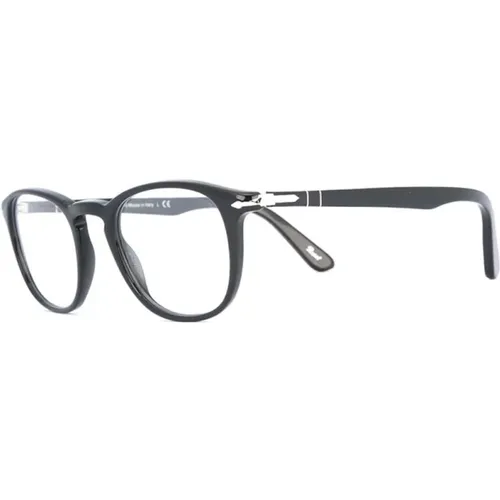 Klassische Schwarze Optische Brille , Herren, Größe: 49 MM - Persol - Modalova