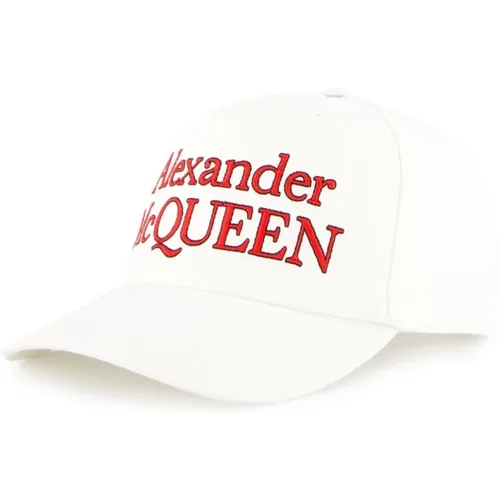 Caps, male, , Size: M Printed Baseball Cap /Red Logo - alexander mcqueen - Modalova