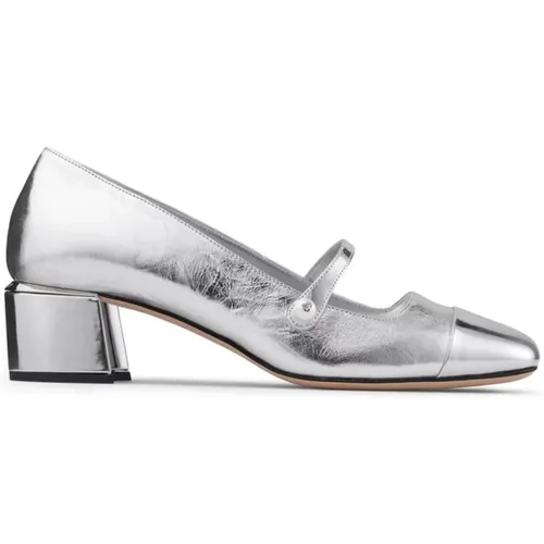 Pumps, female, , Size: 7 US Silver Heeled Sandals - Jimmy Choo - Modalova