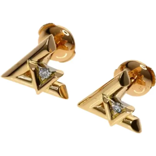 Pre-owned Jewellery, female, , Size: ONE SIZE Pre-owned Gold earrings - Louis Vuitton Vintage - Modalova