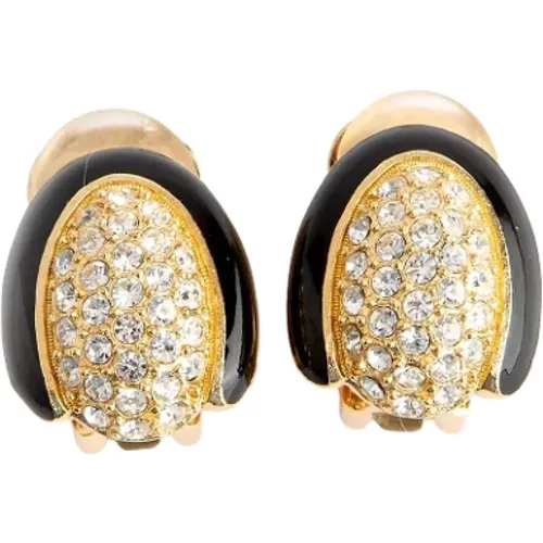 Pre-owned Jewellery, female, , Size: ONE SIZE Pre-owned Metal earrings - Dior Vintage - Modalova