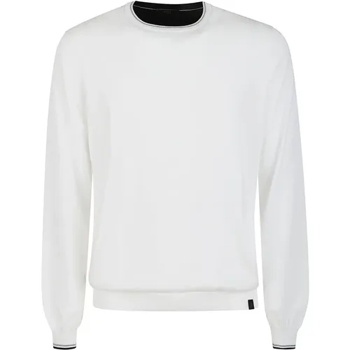 Sweater - Regular Fit - Suitable for Cold Weather - 100% Cotton , male, Sizes: XL, 2XL, M - Fay - Modalova