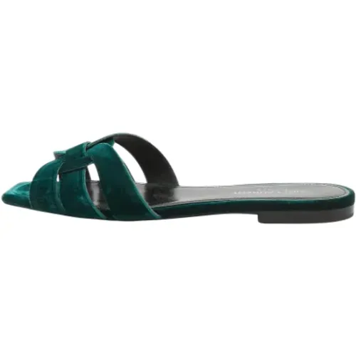 Pre-owned Velvet sandals , female, Sizes: 5 1/2 UK - Yves Saint Laurent Vintage - Modalova