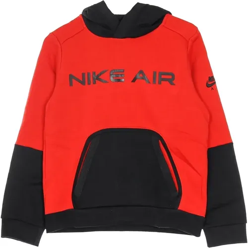 Rot/Schwarzer Air Hoodie , Damen, Größe: XL - Nike - Modalova