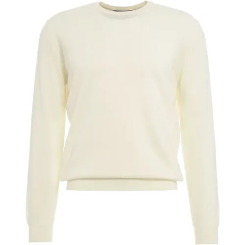 Merino Cashmere Crew Neck Pullover , Herren, Größe: L - Gender - Modalova