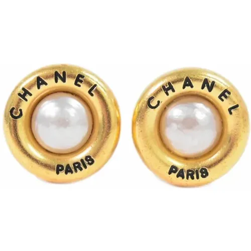 Pre-owned Jewellery, female, , Size: ONE SIZE Pre-owned Metal earrings - Chanel Vintage - Modalova