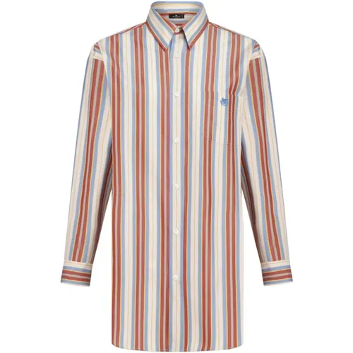 Striped Cotton Poplin Shirt , female, Sizes: XS, 2XS, S - ETRO - Modalova