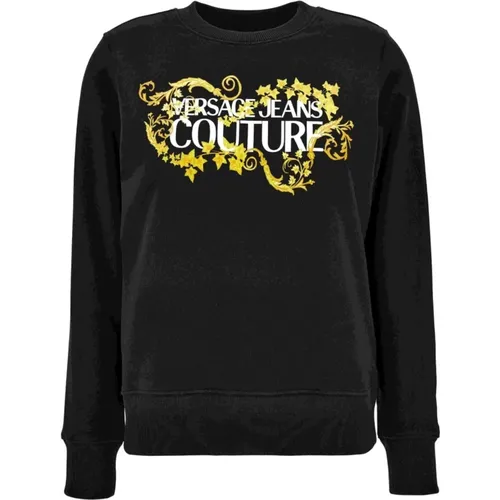 Sweatshirts, female, , Size: 2XS Baroque Sweatshirt - Versace Jeans Couture - Modalova