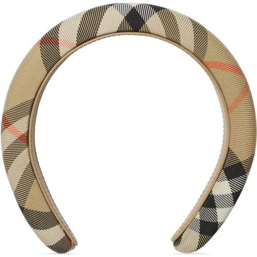 Hair Accessories, female, , Size: ONE SIZE Check Motif Kids Hat - Burberry - Modalova