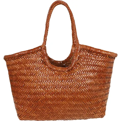 Shopper Bag with Woven Design , female, Sizes: ONE SIZE - Dragon Diffusion - Modalova