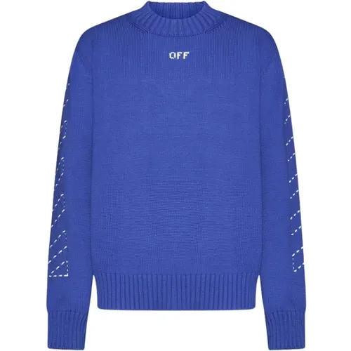 Knit Crew Sweater , male, Sizes: M - Off White - Modalova