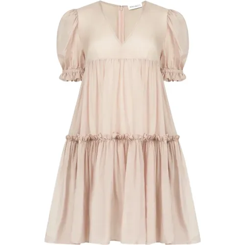 Silk Cotton Blend Babydoll Dress , female, Sizes: XL, XS, 2XS, S, 2XL, L - Nina Ricci - Modalova
