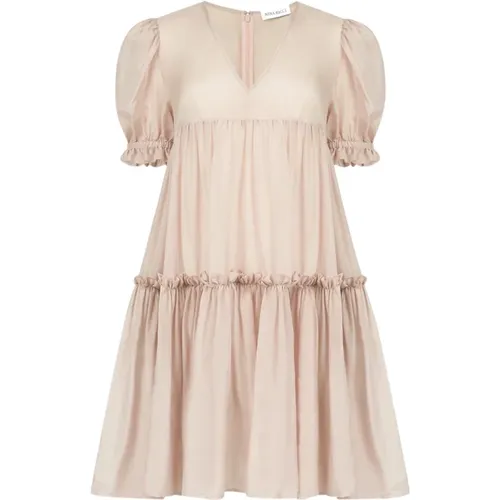 Silk Cotton Blend Babydoll Dress , female, Sizes: XL, XS, S, 2XL, L - Nina Ricci - Modalova