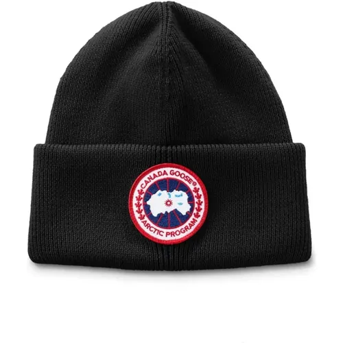 Wool Hat with Logo Patch , female, Sizes: ONE SIZE - Canada Goose - Modalova