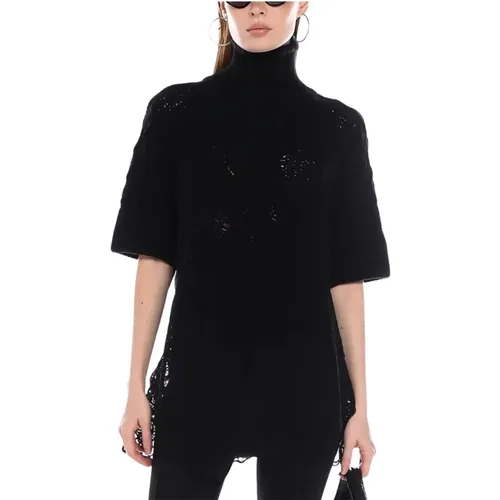 Turtlenecks, female, , Size: XS Maglia Manica Corta - Ermanno Scervino - Modalova