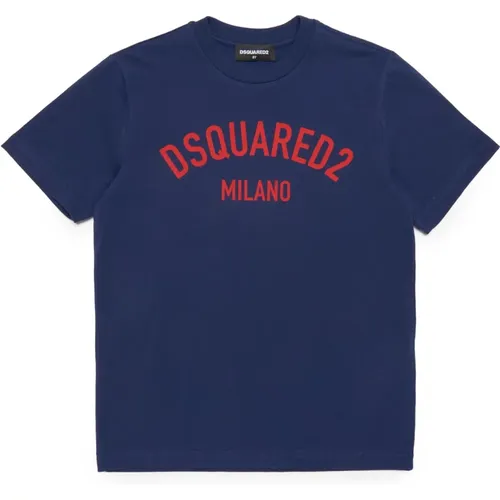 Milano Logo Crew-neck Tee Dsquared2 - Dsquared2 - Modalova