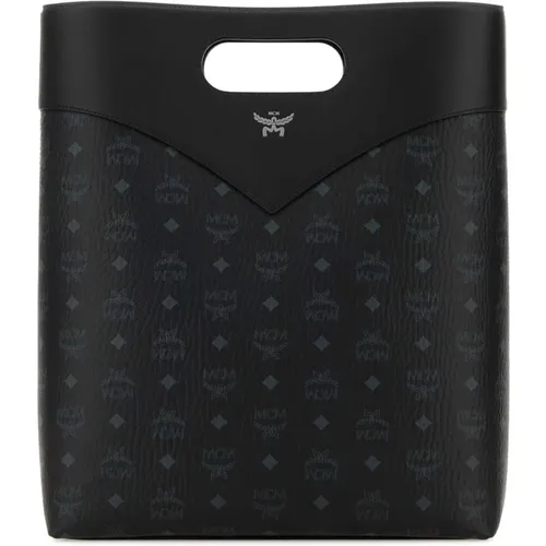 Handbags, female, , Size: ONE SIZE Canvas Shopping Bag - MCM - Modalova