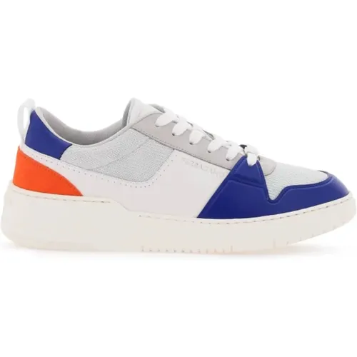 Colorblock Leather Sneakers , male, Sizes: 8 UK - Salvatore Ferragamo - Modalova