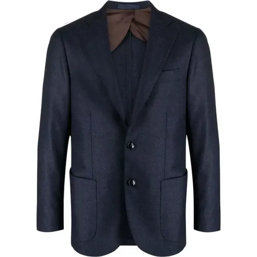 Wool/Cashmere Blazer, Made in Italy , male, Sizes: 2XL - Barba - Modalova
