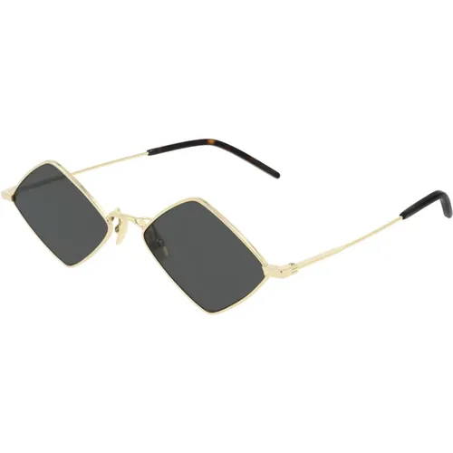 Lisa 004 Shiny Light Gold Sunglasses , female, Sizes: 55 MM - Saint Laurent - Modalova