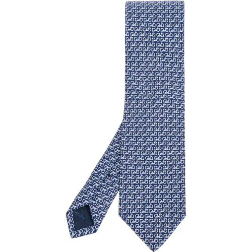 Ties, male, , Size: ONE SIZE Silk tie - Salvatore Ferragamo - Modalova