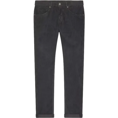 Dunkelgraue Velvet Brighton Jeans , Herren, Größe: W36 - Dondup - Modalova