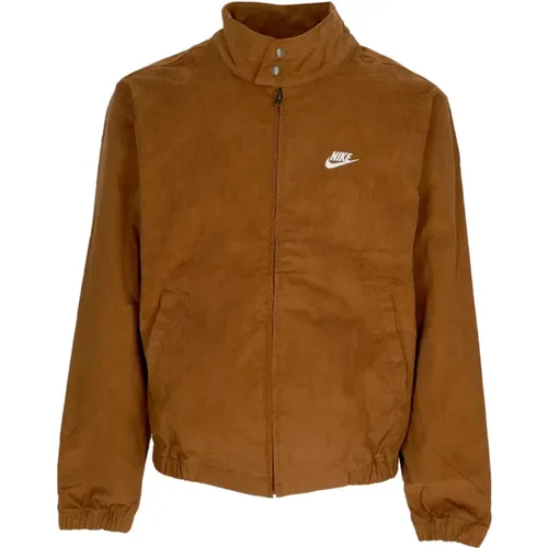 Light Jackets, male, , Size: L Corduroy Harrington Jacket British Tan/White - Nike - Modalova