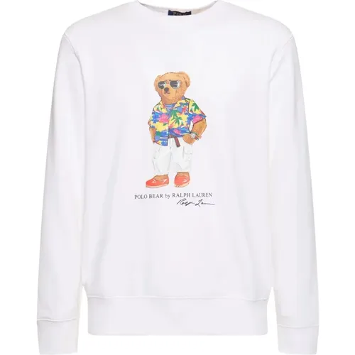 Weißes Teddy Bear Crew Neck Sweatshirt - Ralph Lauren - Modalova