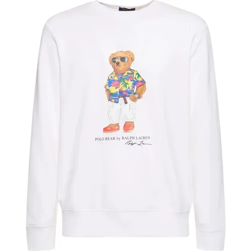 Weißes Teddy Bear Crew Neck Sweatshirt , Herren, Größe: 2XL - Ralph Lauren - Modalova