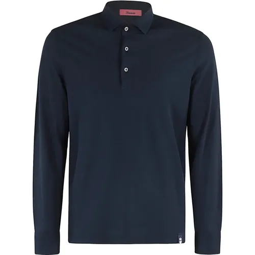 Long Sleeve Polo Shirt , male, Sizes: S - Drumohr - Modalova