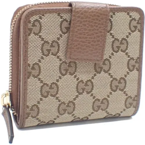 Pre-owned Wallets, female, , Size: ONE SIZE Pre-owned Canvas wallets - Gucci Vintage - Modalova