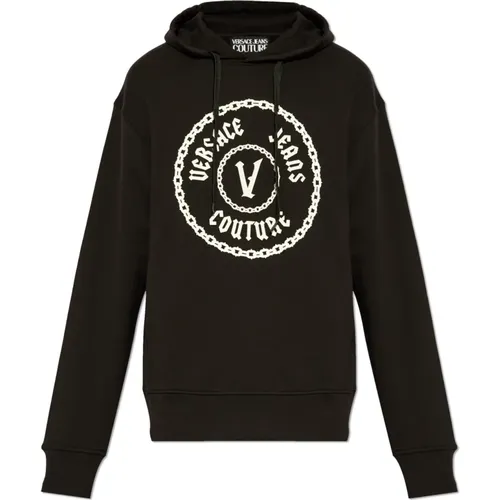 Sweatshirt mit Druck , Herren, Größe: L - Versace Jeans Couture - Modalova