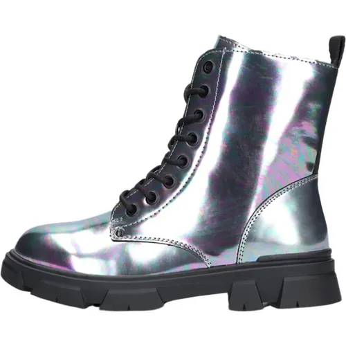 Mädchen Metallic Holographische Schnürstiefel , Damen, Größe: 38 EU - Bullboxer - Modalova