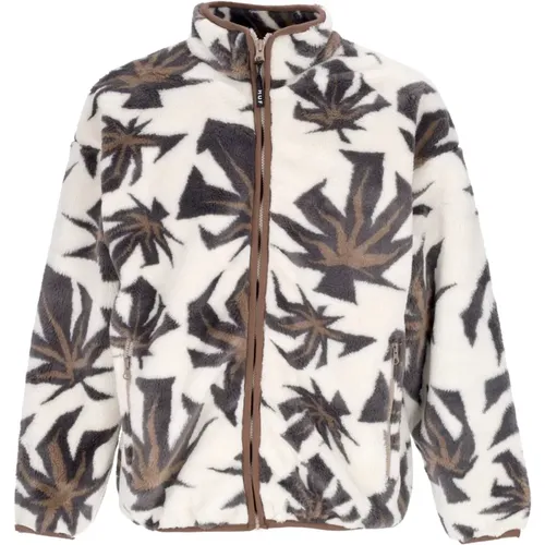 Sherpa Teddy Bear Jacquard Zip Jacket , male, Sizes: XL, L, S, M - HUF - Modalova