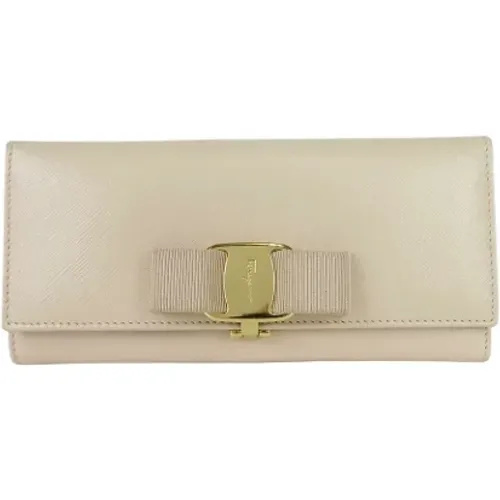 Pre-owned Wallets, female, , Size: ONE SIZE Pre-owned Leather wallets - Salvatore Ferragamo Pre-owned - Modalova