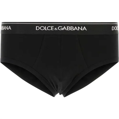 Bottoms, male, , Size: 3XL Stretch Cotton Brief Set in - Dolce & Gabbana - Modalova