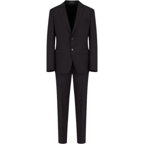 Single Breasted Suits, male, , Size: 3XL Tasmania Wool Suit - Emporio Armani - Modalova