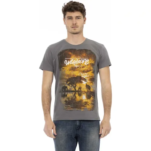 Casual T-Shirt mit Rundhalsausschnitt , Herren, Größe: L - Trussardi - Modalova