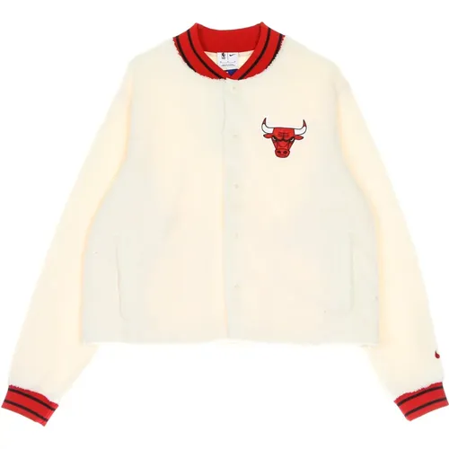 NBA Courtside Jacke mit Chicago Bulls Logo , Damen, Größe: S - Nike - Modalova