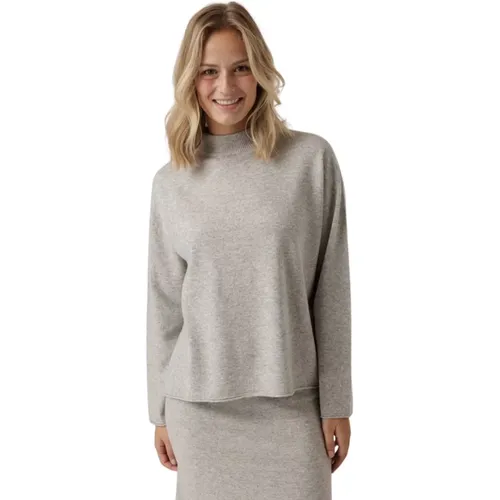 Grauer Oversized Pullover mit Hohem Kragen - drykorn - Modalova