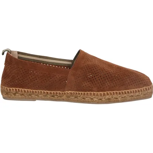 Espadrilles, male, , Size: 10 US Perforated Leather Espadrilles - Castañer - Modalova