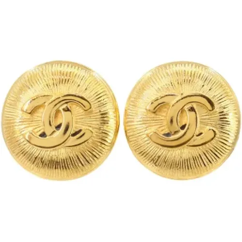 Pre-owned Jewellery, female, , Size: ONE SIZE Pre-owned Metal earrings - Chanel Vintage - Modalova