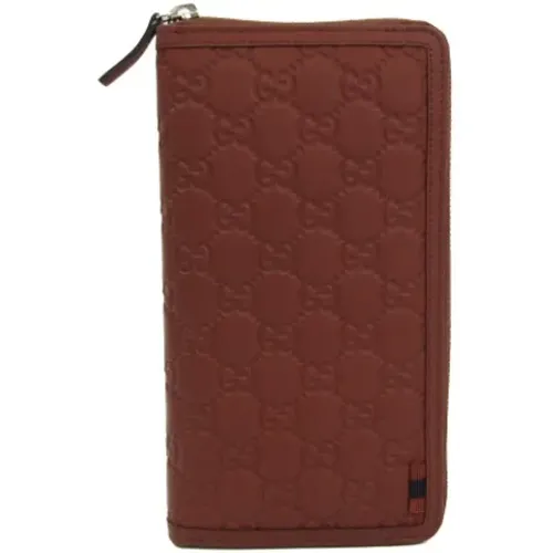 Pre-owned Wallets, unisex, , Size: ONE SIZE Pre-owned Leather wallets - Gucci Vintage - Modalova