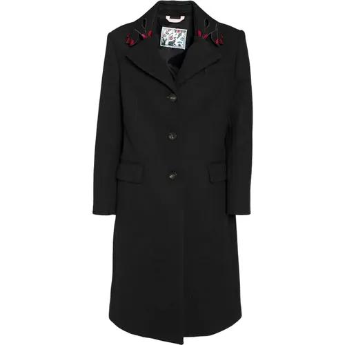 Embellished Long Coat in , female, Sizes: M, S - Vivetta - Modalova