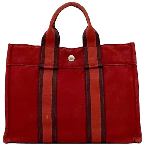 Pre-owned Tote Bags, female, , Size: ONE SIZE Pre-owned Canvas handbags - Hermès Vintage - Modalova