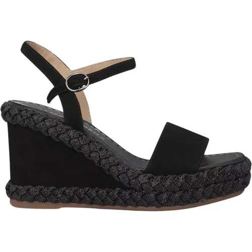 Geflochtene Wedge Heel Sandale , Damen, Größe: 39 EU - Alma en Pena - Modalova