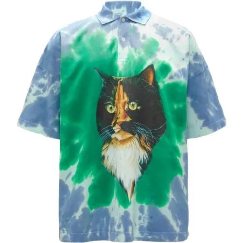 Tie Dye Print Baumwoll T-shirt - JW Anderson - Modalova