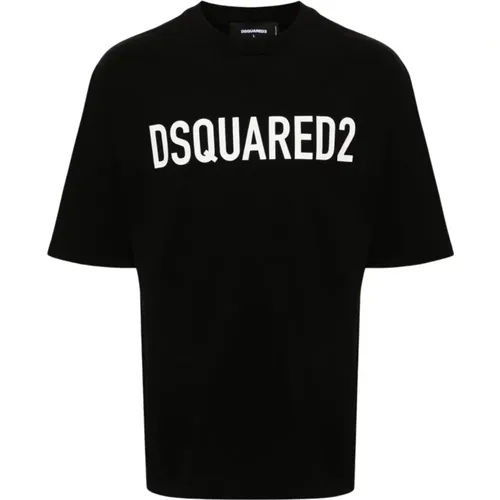 T-Shirts, male, , Size: XL Logo Print Jersey T-shirt - Dsquared2 - Modalova