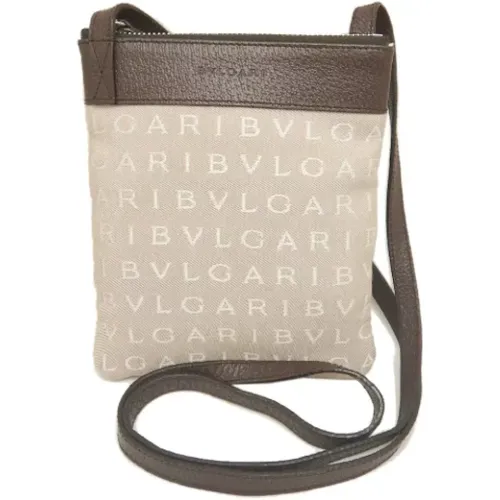 Pre-owned Cross Body Bags, female, , Size: ONE SIZE Pre-owned Canvas shoulder-bags - Bvlgari Vintage - Modalova