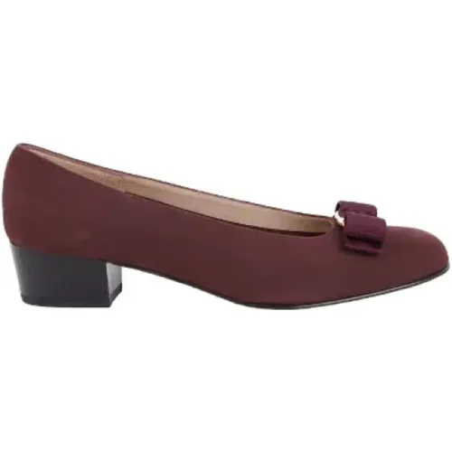 Pre-owned Leather heels , female, Sizes: 7 UK - Salvatore Ferragamo Pre-owned - Modalova